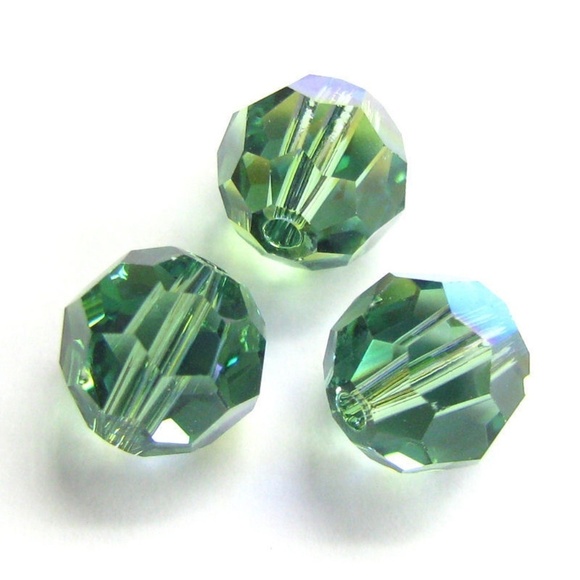 As Low As $2 4mm Emerald AB Swarovski Crystal Round 5000 Beads 8pcs - Picture 2 of 2